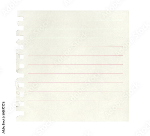 blank torn note paper