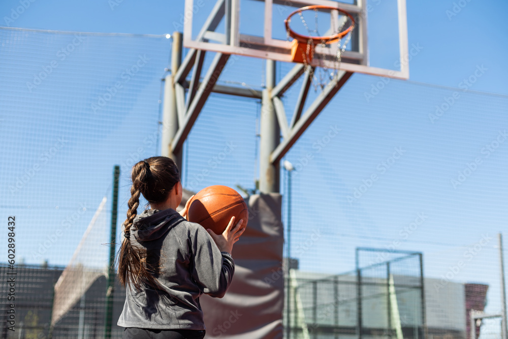 custom made wallpaper toronto digitalbeautiful girl shooting basket and playing basketball