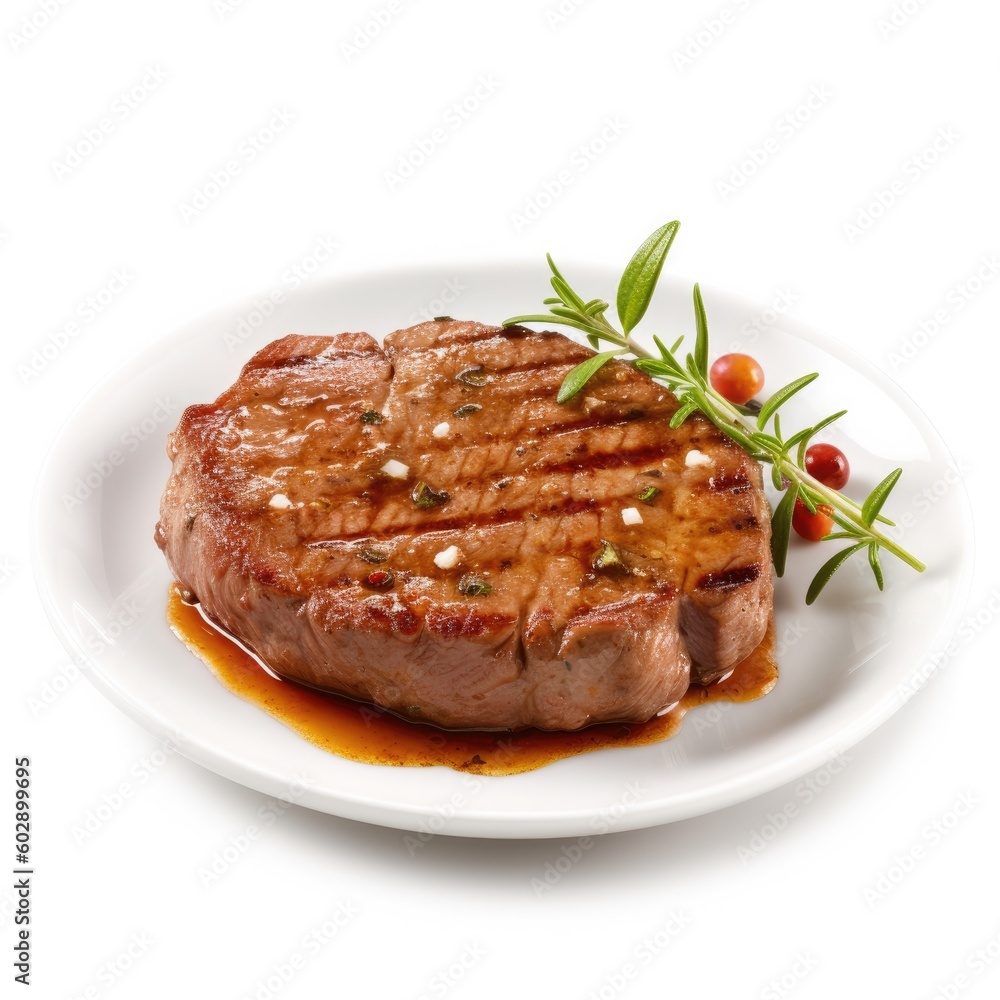 Cube Steak tenderized Round Steak. Generative AI