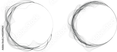 Abstract oval Lines Background with geometric circles . Vector rotating ellipse Line Design . Poster template . Concentric circles logo .Minimal art 