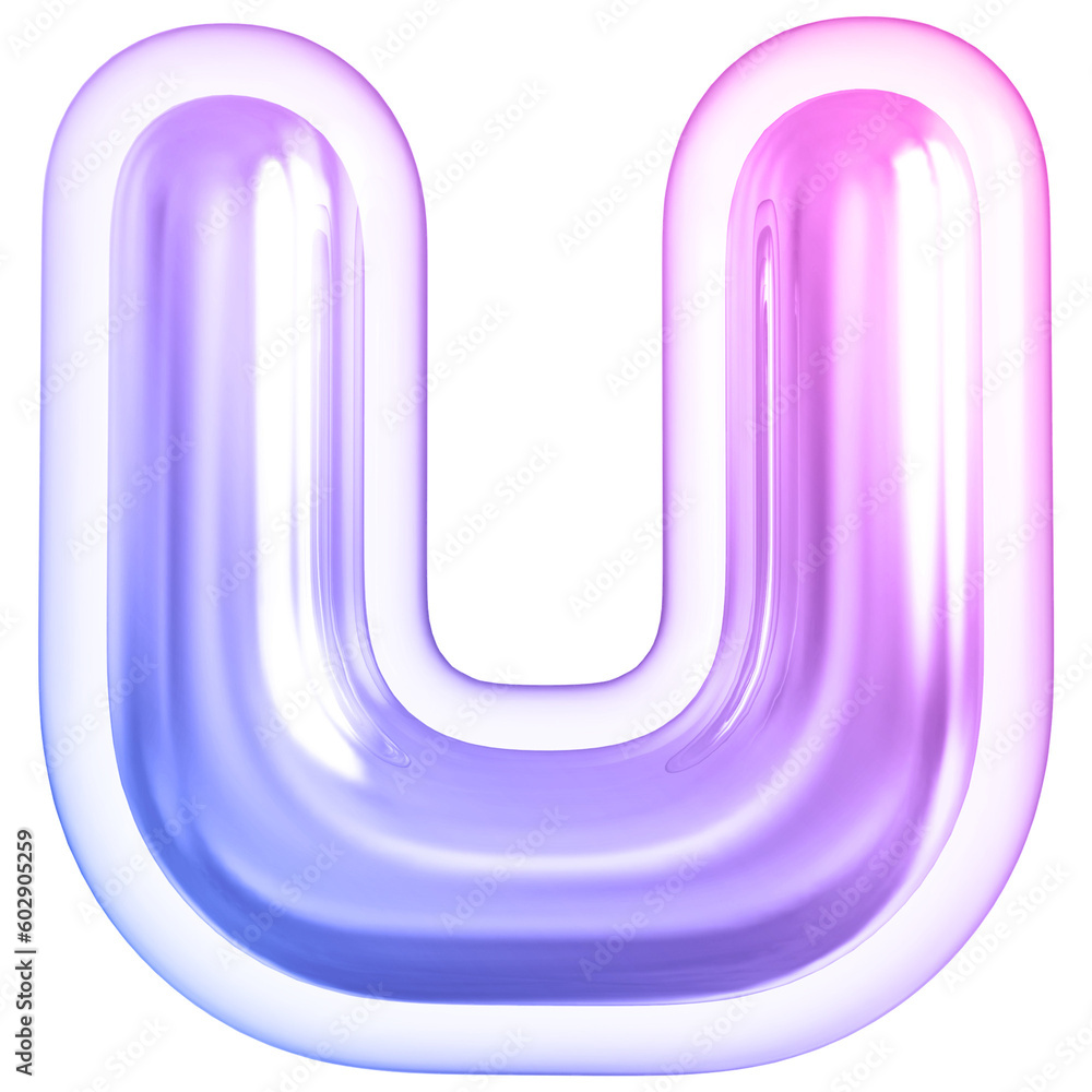 Alphabet Letter U Gradient 3d font Alphabet Letter U Gradient 3d font