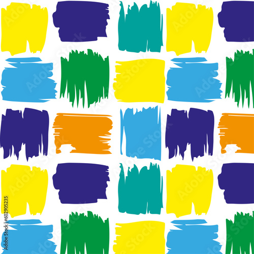 Colorful brush stroke seamless pattern