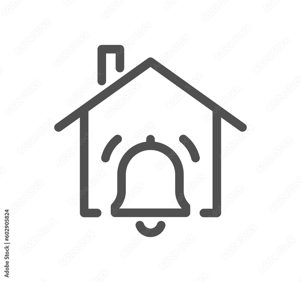 Notification related icon outline and linear symbol. Notification related icon outline and linear symbol.