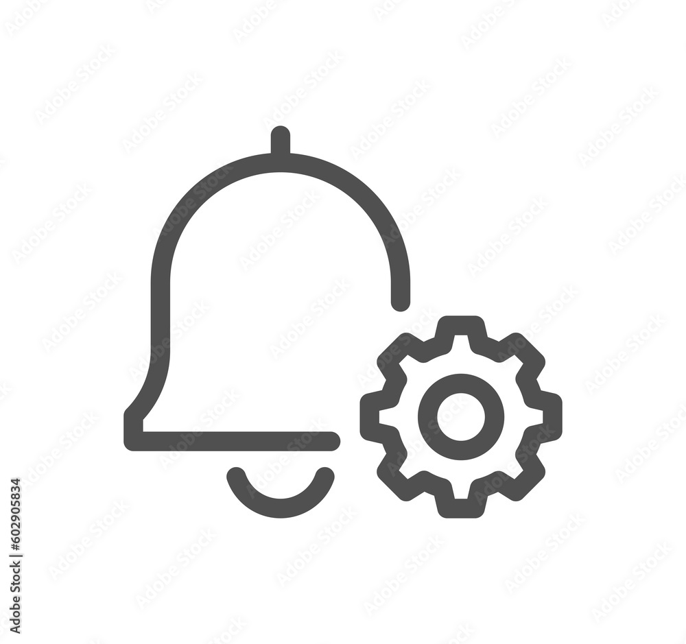 Notification related icon outline and linear symbol. Notification related icon outline and linear symbol.