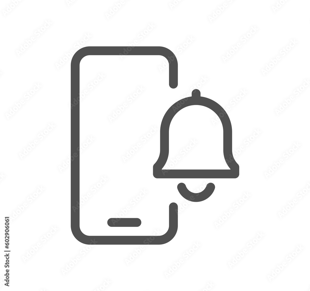 Notification related icon outline and linear symbol. Notification related icon outline and linear symbol.