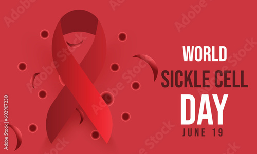 World Sickle cell day. background, banner, card, poster, template. Vector illustration.