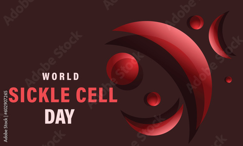 World Sickle cell day. background, banner, card, poster, template. Vector illustration.