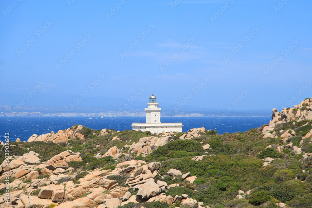 New Lighthouse of Capo Testa (Faro di Capo Testa) at Sardinia

