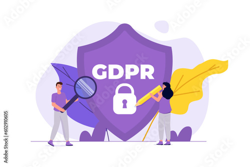 General Data Protection Regulation - GDPR iconcept. Vector illustration.