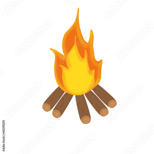 Fire camp illustration 