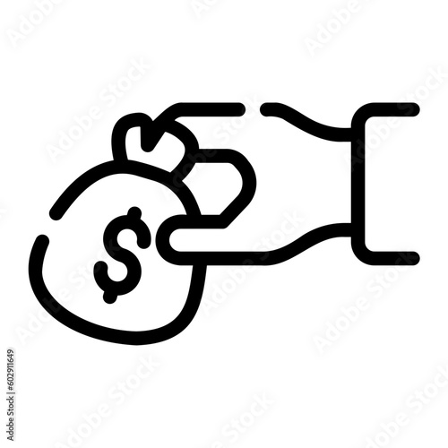 almsgiving Line Icon