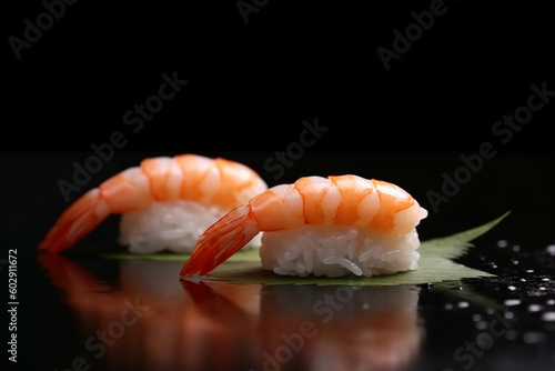 sushi nigiri shrimp, Generative AI