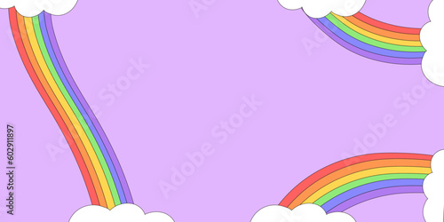 Rainbow lgbt flag colors background. Pride month, week or day celebration wallpaper. LGBTQ support social media banner or post template, greeting card or party, event, festival or parade invitation.