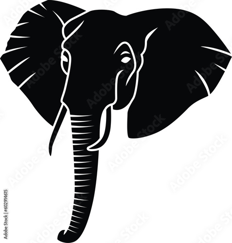 elephant head vector