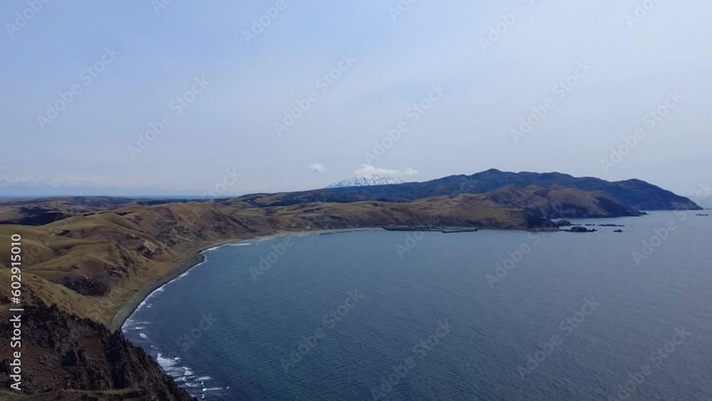 礼文島ゴロタ岬展望台から見る利尻島 礼文島ゴロタ岬展望台から見る利尻島