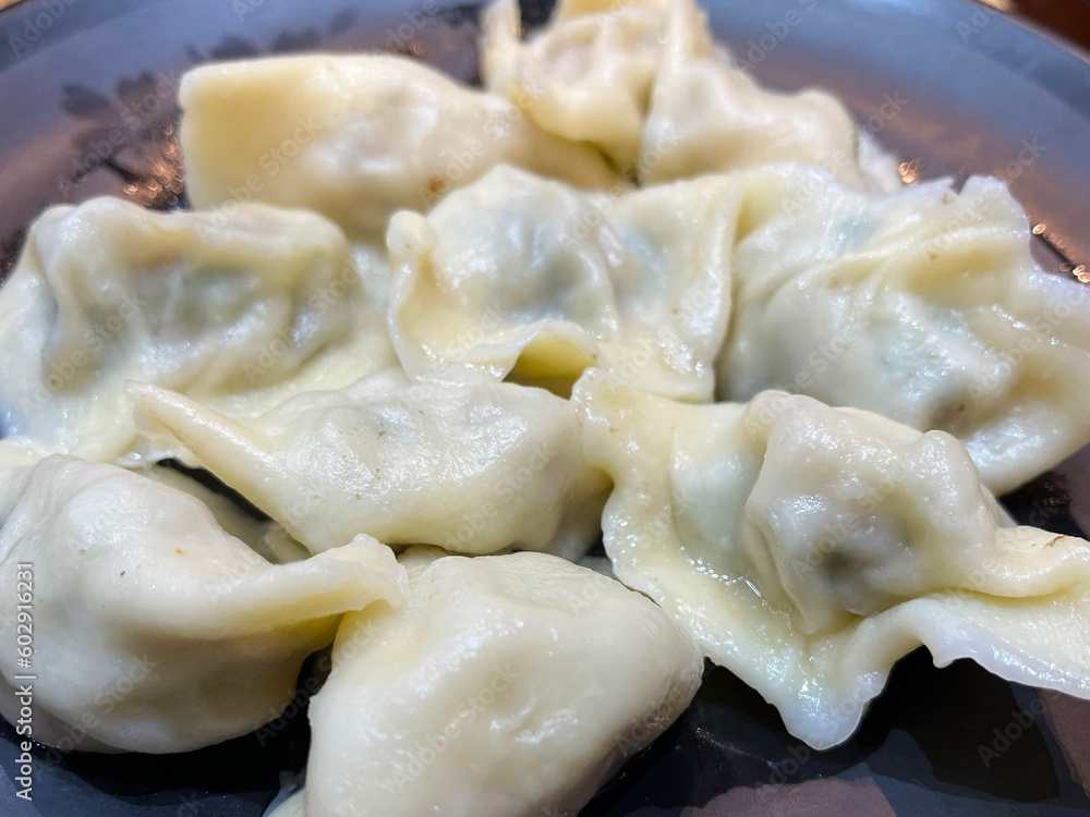Delicious boiled dumplings.Chinese food Delicious boiled dumplings.Chinese food