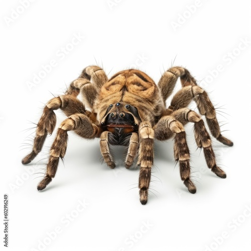 Tarantula spider isolated on white background. generative AI