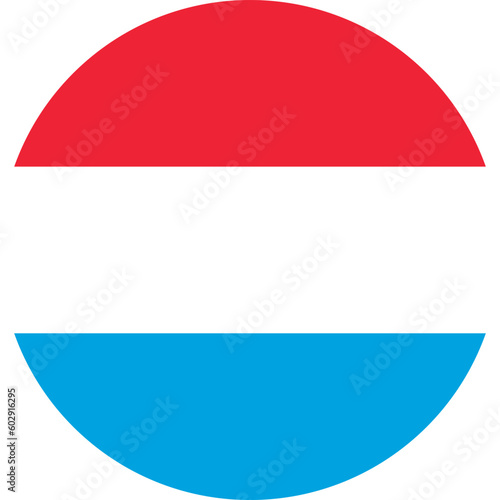 round luxembourgian national flag of Luxembourg, Europe