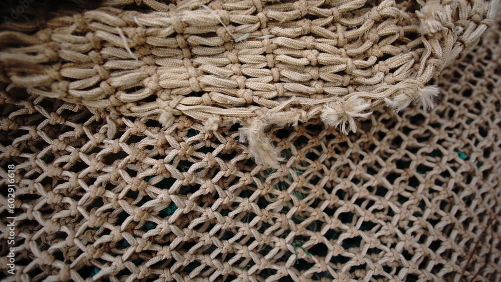 rustic net fabrics stacked as background rustic net fabrics stacked as background
