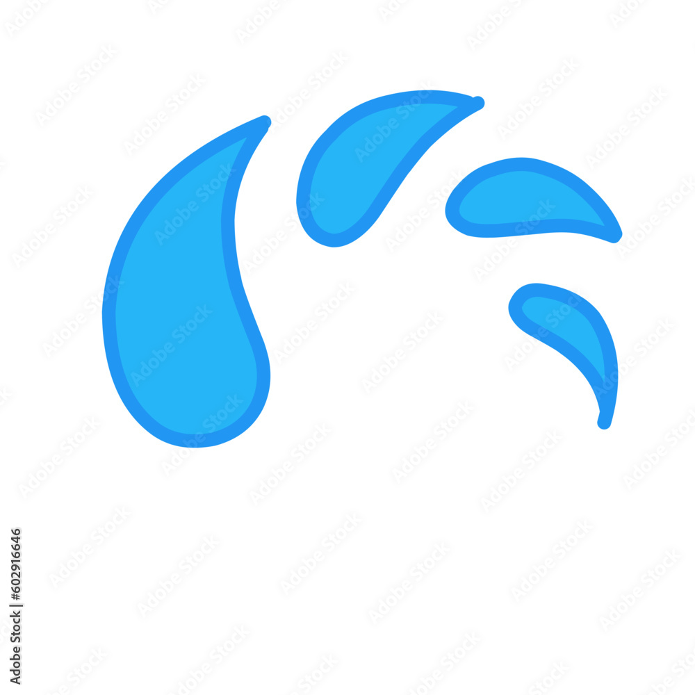 Fototapeta premium Water drop icon Doodle