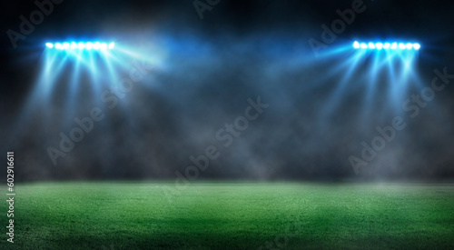 lights at night and stadium 3D rendering. 