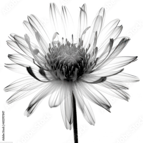 xray flower isolated on white photo