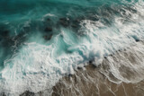 Ocean waves on the beach as a background.AI Generative
