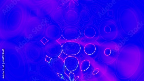 Abstract Electric Blue Circles Shapes Loop Background