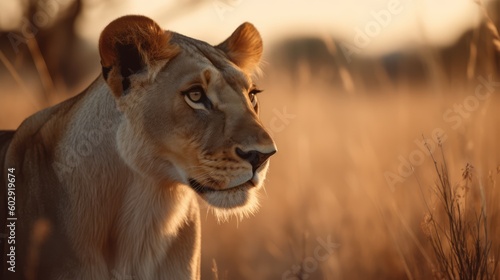 Lion in the sunset © Interstellar