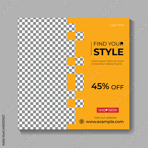 Find your Style Social Media Post Template design