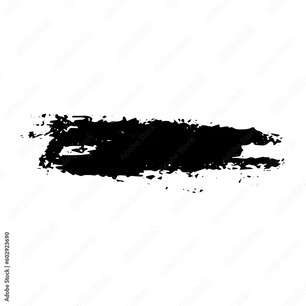 Vector stroke of black paint isolated on white background. Stroke of paint, decorative element.