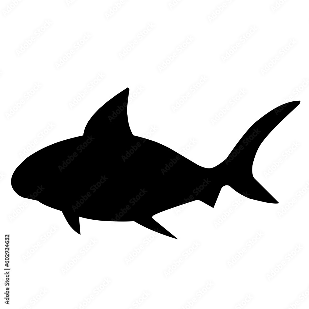 Naklejka premium Shark Silhouette