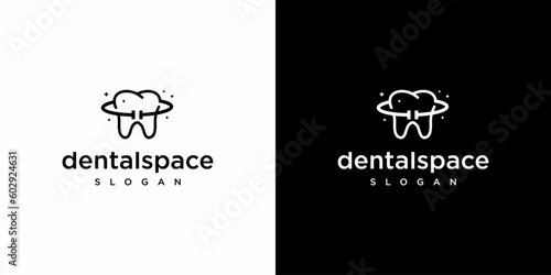 dental space modern logo design vector eps 10.
