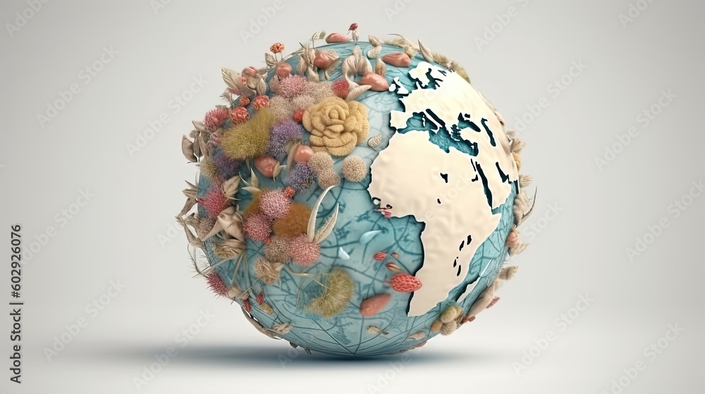 World environment and earth day illustration. Save green planet icon. Save nature and ecology. Generative AI World environment and earth day illustration. Save green planet icon. Save nature and ecology. Generative AI