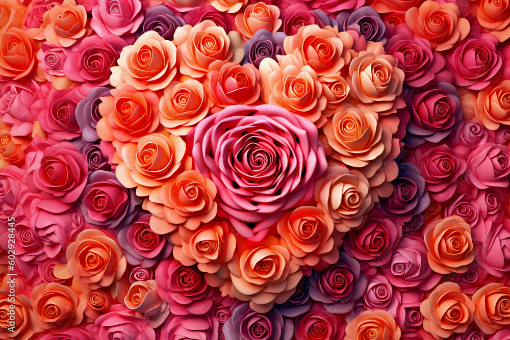 Arrange the hearts in the shape of roses - AI created Arrange the hearts in the shape of roses - AI created