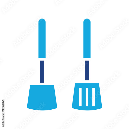 spatula, icon, color, vector, illustration, design, logo, template, flat, collection