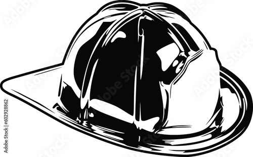firefighter helmet vector
