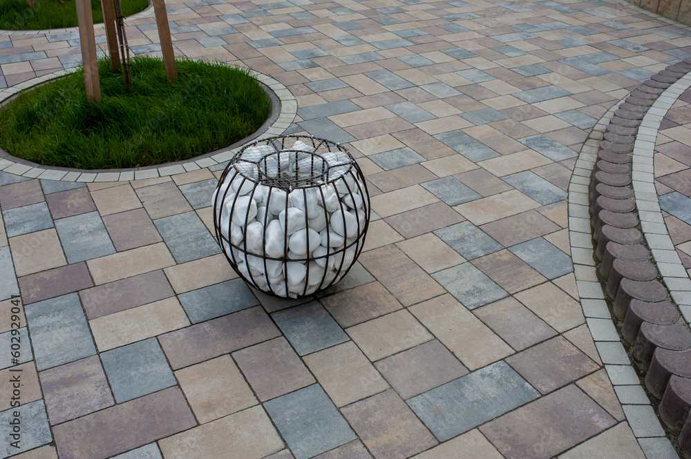 Pavment Railing railing and pavement in recreation areas and near architectural ...