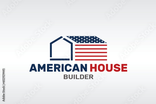 Real Estate Logo Concept American Design
