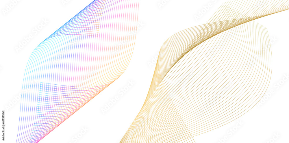 Set Abstract lines colors design element on white background of waves. Vector Illustration eps 10 for grunge elegant business card, print brochure, flyer, banners, cover book, label, fabric Set Abstract lines colors design element on white background of waves. Vector Illustration eps 10 for grunge elegant business card, print brochure, flyer, banners, cover book, label, fabric