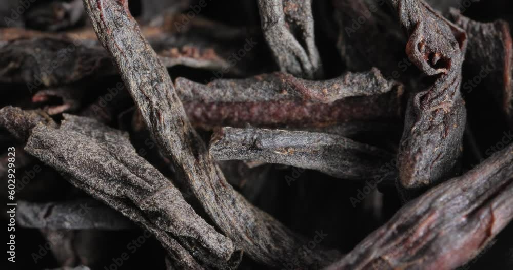 Black large-leaf tea Super Macro Close Up. Black large-leaf tea Super Macro Close Up.