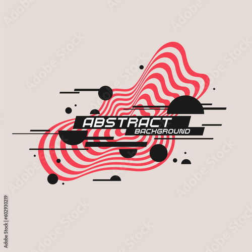 Abstract background with dynamic linear waves. Vector illustration