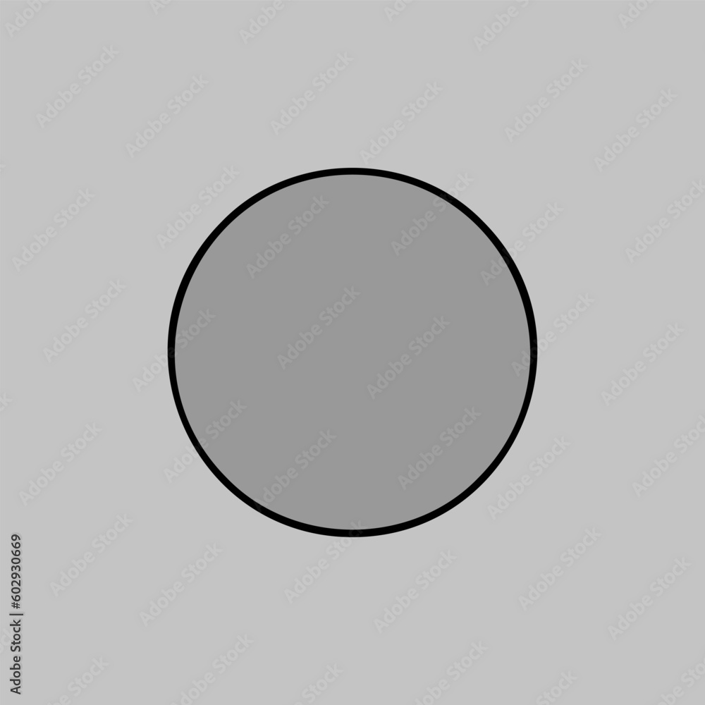 Full or New Moon vector grayscale icon