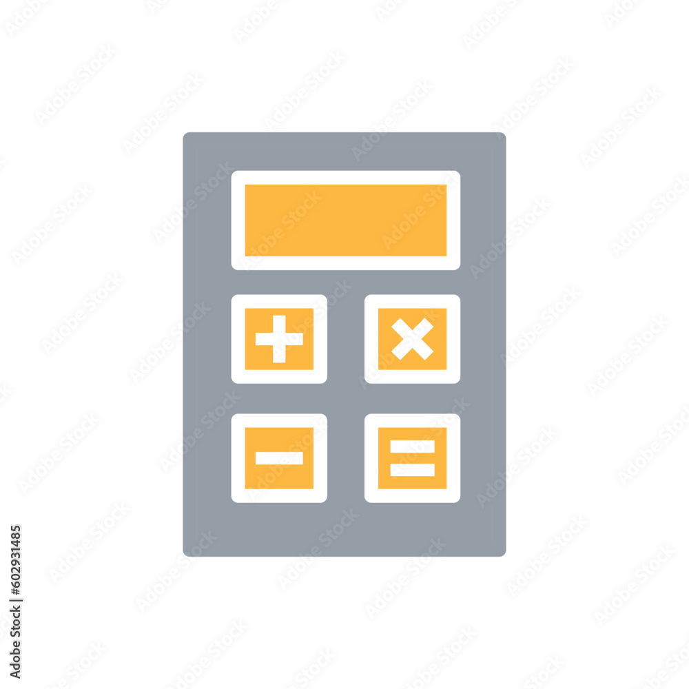 calculator ,icon, color, vector, illustration, design, template, flat, style