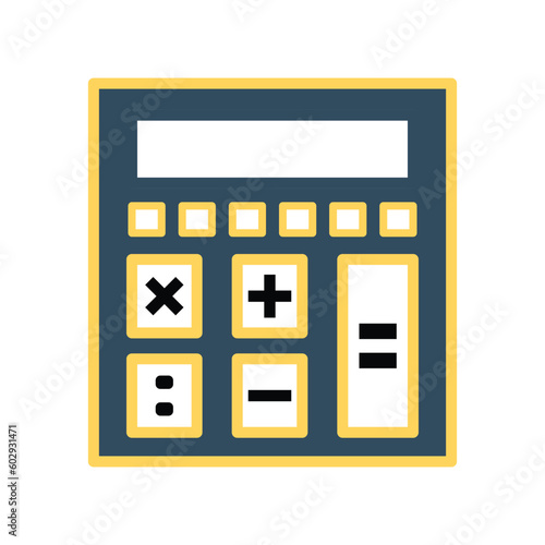 calculator ,icon, color, vector, illustration, design, template, flat, style