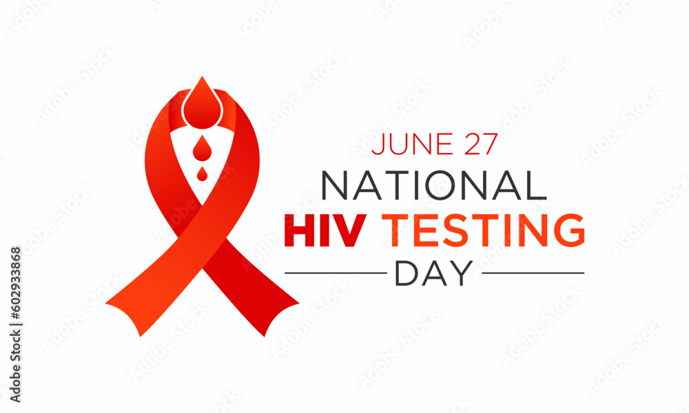 Hiv Testing day, June 27. Vector template for banner, greeting card