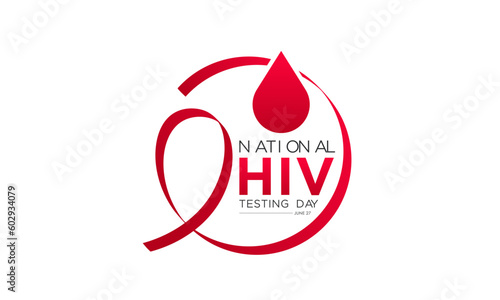Hiv Testing day, June 27. Vector template for banner, greeting card, poster of HIV testing day. Vector illustration.