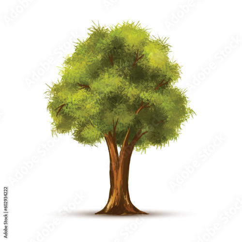 Beautiful green landscape tree design