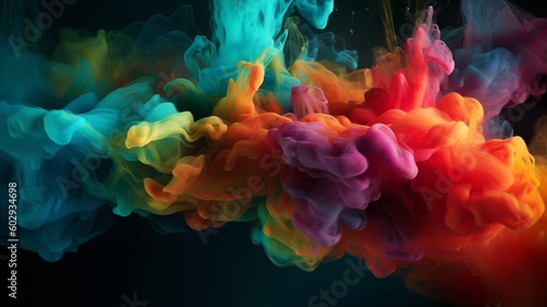 a cool and colorful paint splatter picture © Sndor