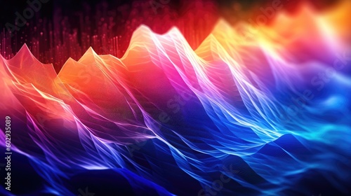 Colorful sound waves. Gener...